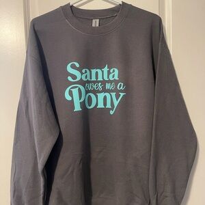 Santa Owes Me A Pony Crewneck sweater